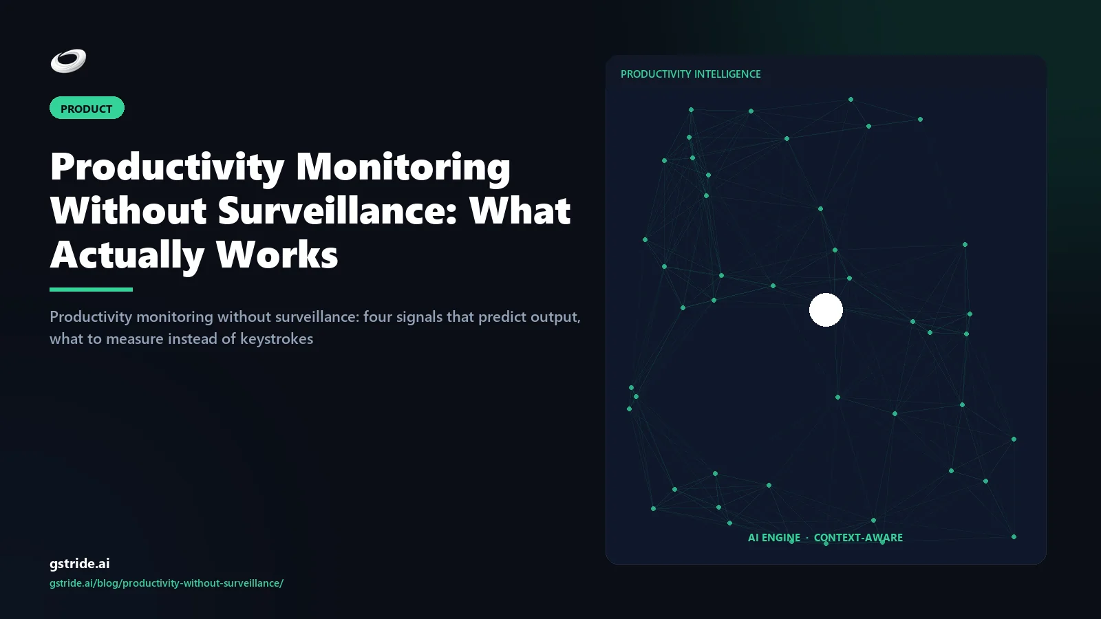 Productivity Monitoring Without Surveillance: What Actually Works: inside the gStride AI productivity intelligence platform